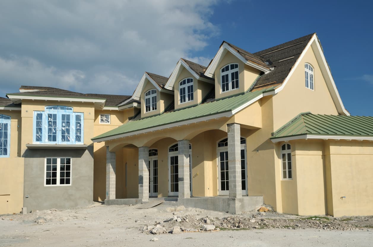 New construction Florida home with impact windows installed